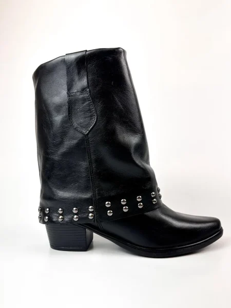 Bota Western Heloise Preto Couro