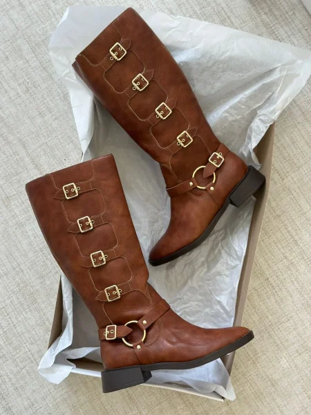 Bota Biker Medine Caramelo