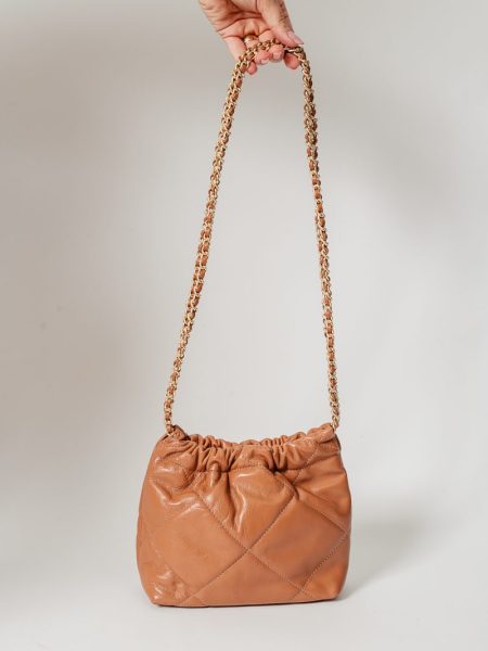 Bolsa Celine 100% Couro Pequena Caramelo