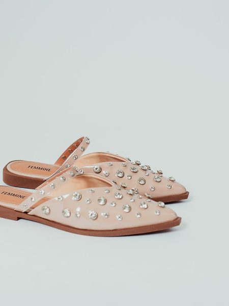 Luana - Mule Feminino Aplicações Nude