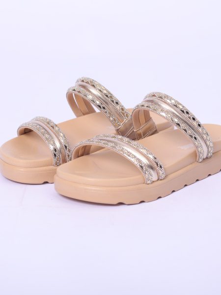 Flatform Ilhabela Tiras Strass Nude
