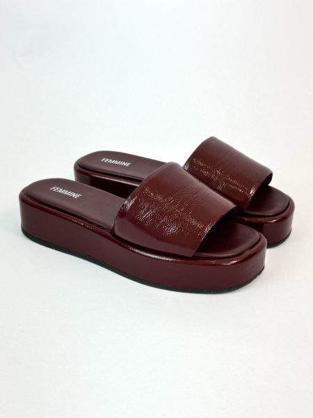 Flore -Flatform Couro Malbec