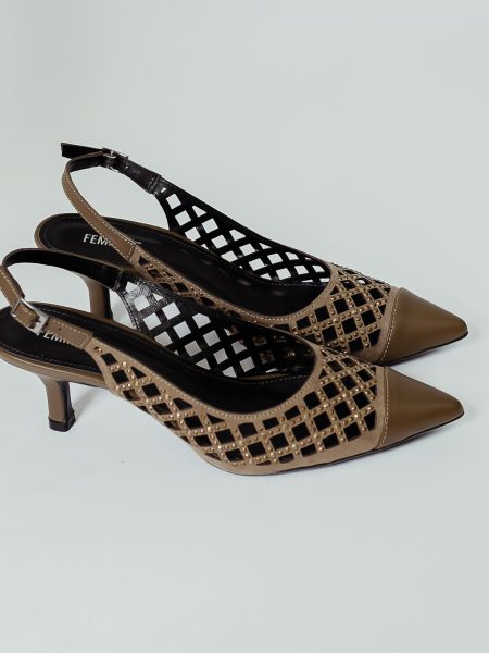 Pillar - Slingback Feminino Salto Fino Verde/Army