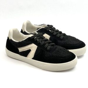 Nanda - Tênis Casual Cabedal Tedy Preto