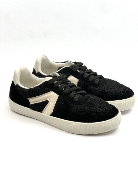 Nanda - Tênis Casual Cabedal Tedy Preto