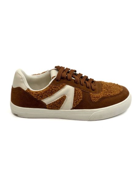 Nanda - Tênis Casual Cabedal Tedy Marrom
