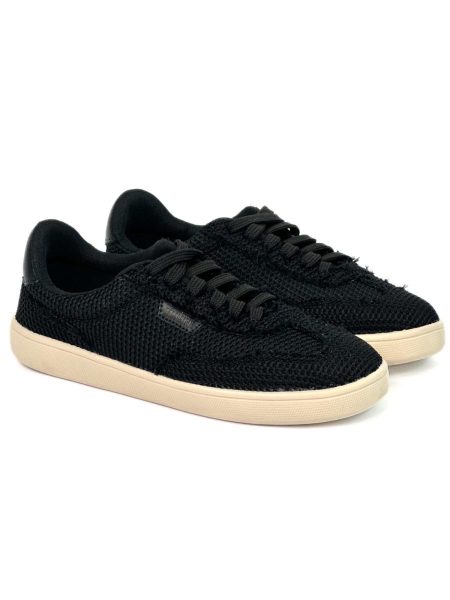 Zuchi - Tênis Casual Cabedal Tricô Preto