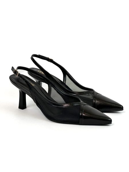 Pati - Scarpin Feminino Tela Preto