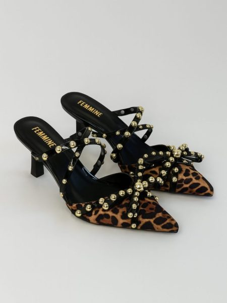 Jessi - Mule Kitten Heels Onça