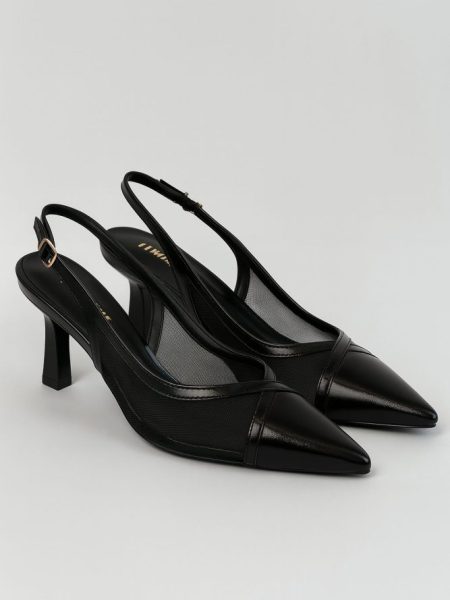 Pati - Scarpin Feminino Tela Preto