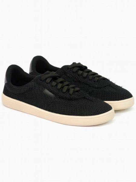 Zuchi - Tênis Casual Cabedal Tricô Preto