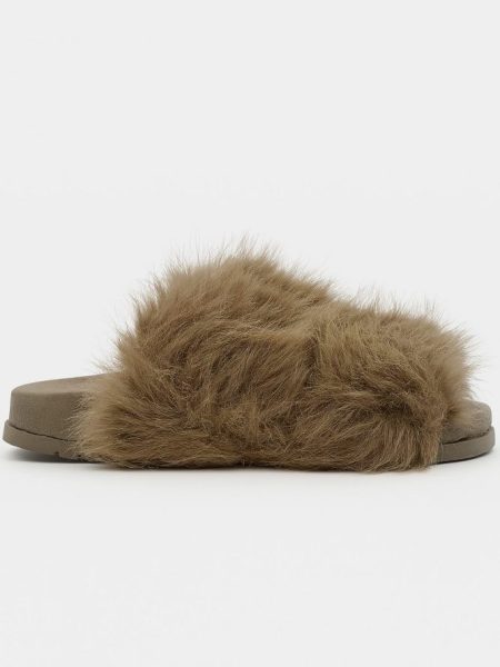 Vivi - Flatform Feminina Pelo Cinza