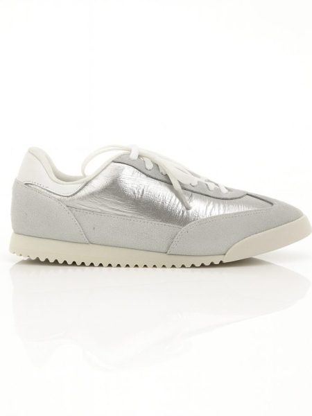 Cortez - Tênis Couro Prata e Branco
