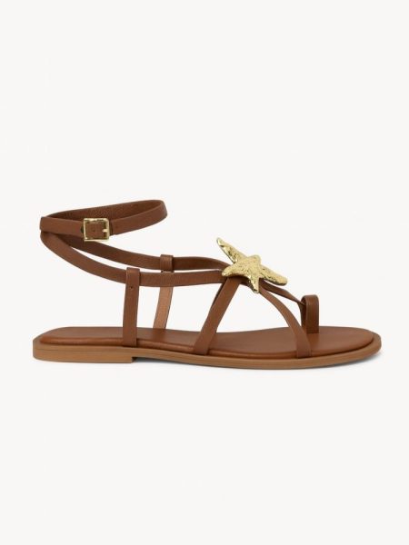 Sandália Feminina Flat Confortável em Couro