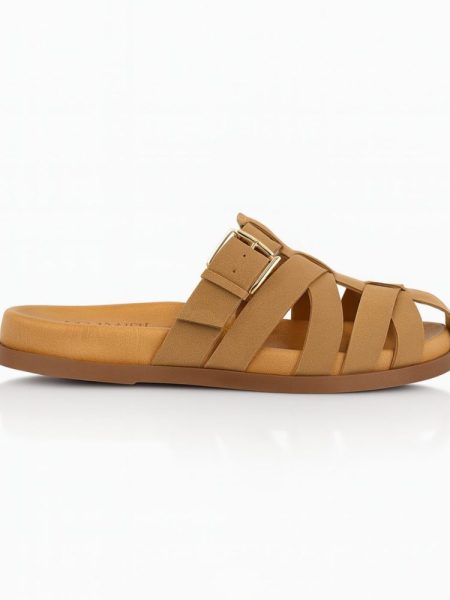 Mule Flat Clog Feminino Camurça Anatômico Capri