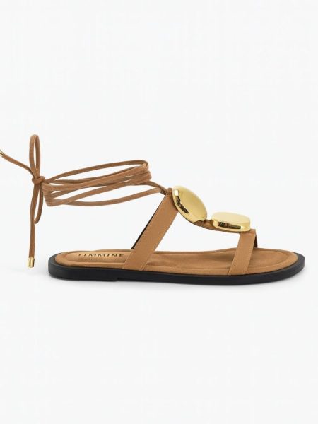 Sandália Feminina 2x1 Camurção Bege Kássia