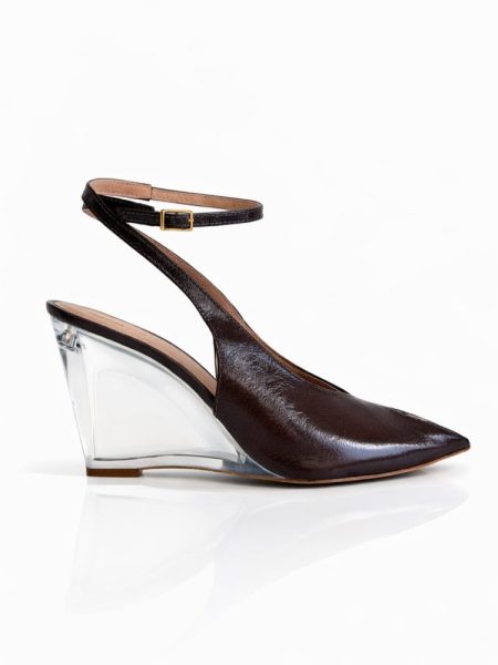 SCARPIN COURO WEDGE CRISTAL JANE