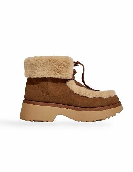 Bota Feminina Peluciada Camurça Camel Uzzy