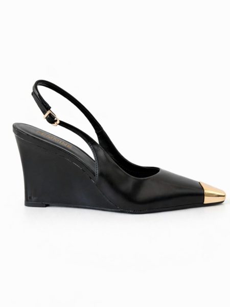 Slingback Feminino Salto Anabela Lauren