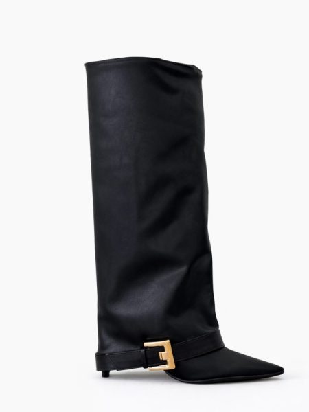 Bota Feminina Capa Fivela 2x1 Salto Fino Malu