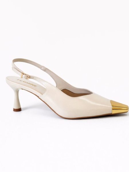 Slingback Feminino Salto Kitten Heels Lauren