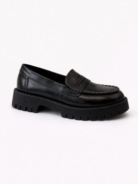 Loafer Feminino Solado Tratorado Mila Preto