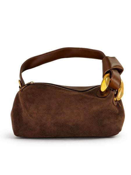 Bolsa Hilary Suede/Couro Vegano Marrom
