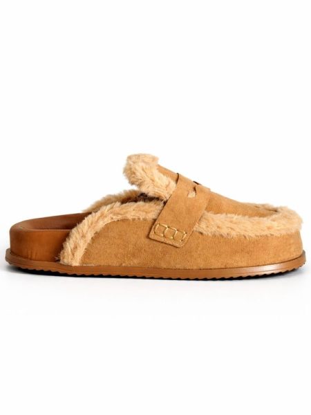Clog Feminino Camurça Pelo Zoe Nude