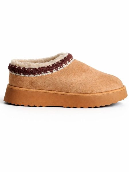Clog Feminino Flatform Suede Flow Nude