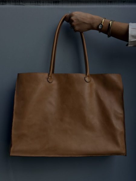 Bolsa Max Ella Couro Legítimo Caramelo