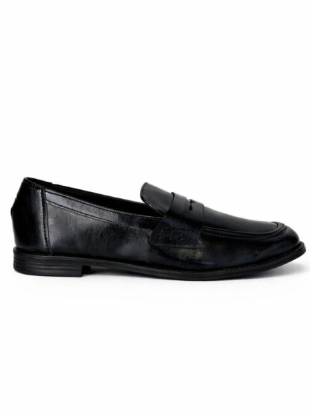 Loafer Feminino Couro Vegano Lila Preto