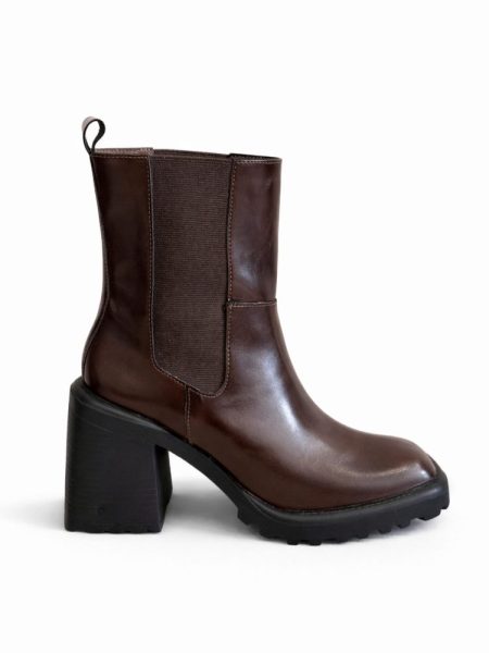 BOTA FEMININA 3 EM 1 SALTO ALTO MARROM ANGELINA