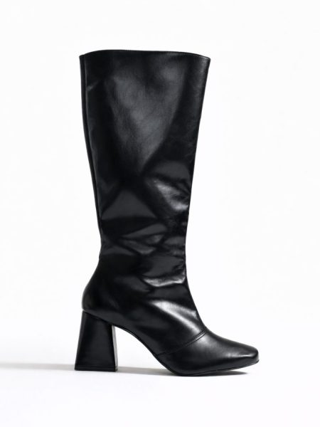 Bota Feminina Cano Longo Salto Bloco Khloe Preta