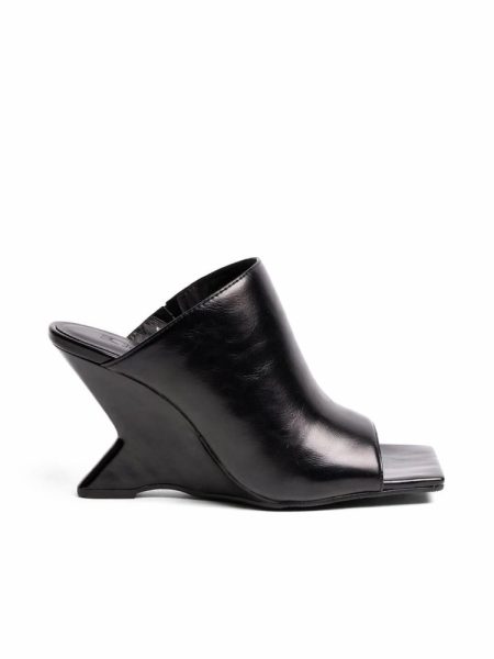 Tamanco Feminino Salto Anabela Napa Preto Bianca