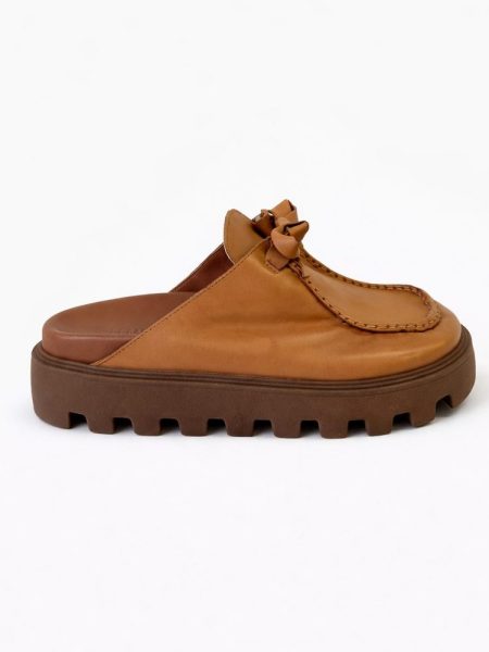 Clog Feminino Couro Original Ella Caramelo