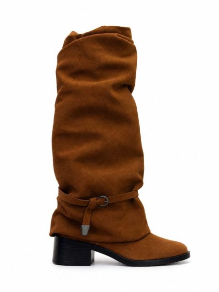 BOTA CAPA 2X1 CANO LOGO SALTO BAIXO JANY CARAMELO