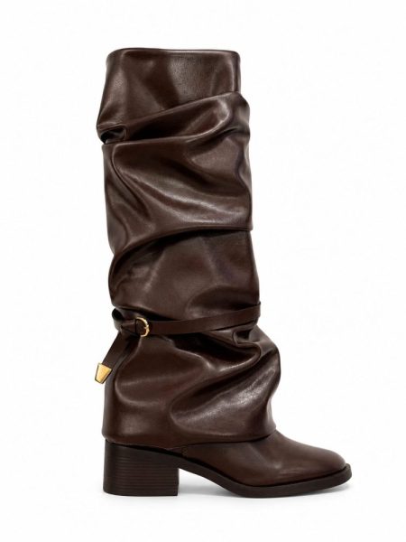 BOTA CAPA 2X1 CANO LOGO SALTO BAIXO JANY MARROM