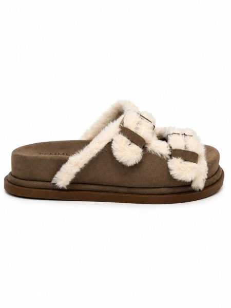 Papete Feminina Flatform Coffee Cinza