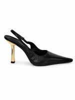 Scarpin Slingback Couro Original Kim Preto