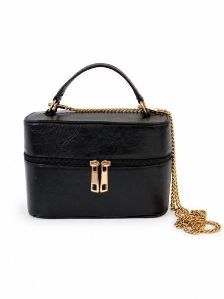 Bolsa Baú Couro Original Kim Preta