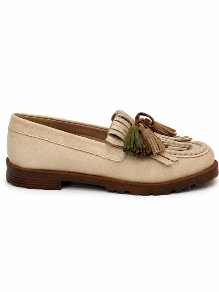 Mocassim Camurça Antonella Nude