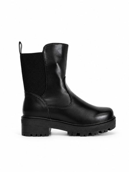 Bota Coturno Cano Curto Nanda Preta