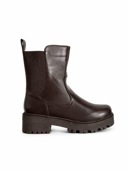 Bota Coturno Cano Curto Nanda Marrom
