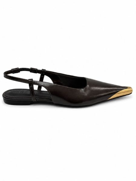 Sapatilha Slingback Ponta Fina Lauren Marrom