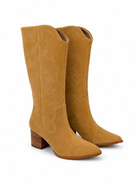 Bota Texana Cano Médio Regina Caramelo