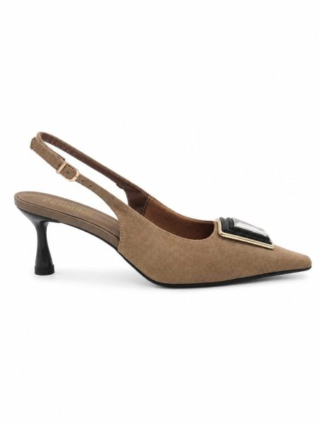 SLINGBACK KITEN HEELS KARDASHIAN nude