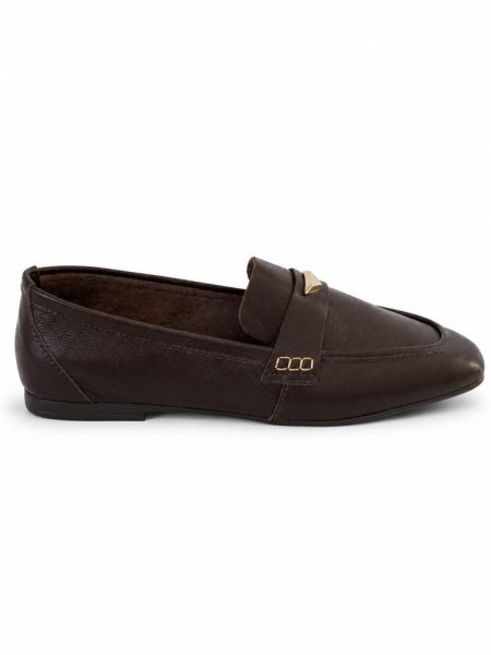 LOAFER LAUREN COURO ORIGINAL LAUREN MARROM