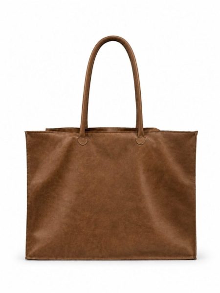 Bolsa Max Hilary Couro Legítimo com zíper Camel