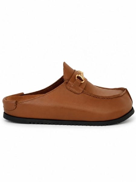 Clog Feminino Couro Original GUci Caramelo