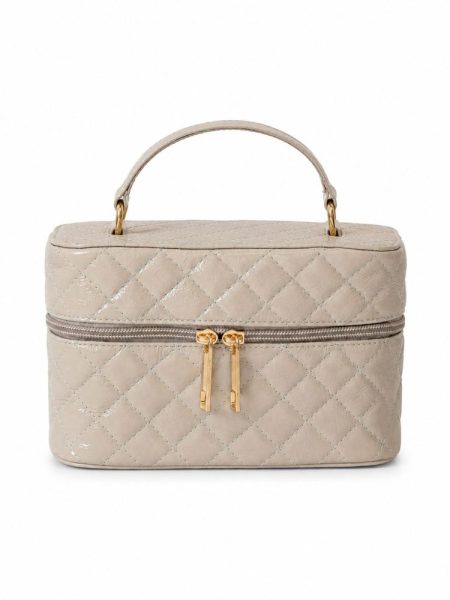 Bolsa Kim Matelassê Couro Orginal Off White